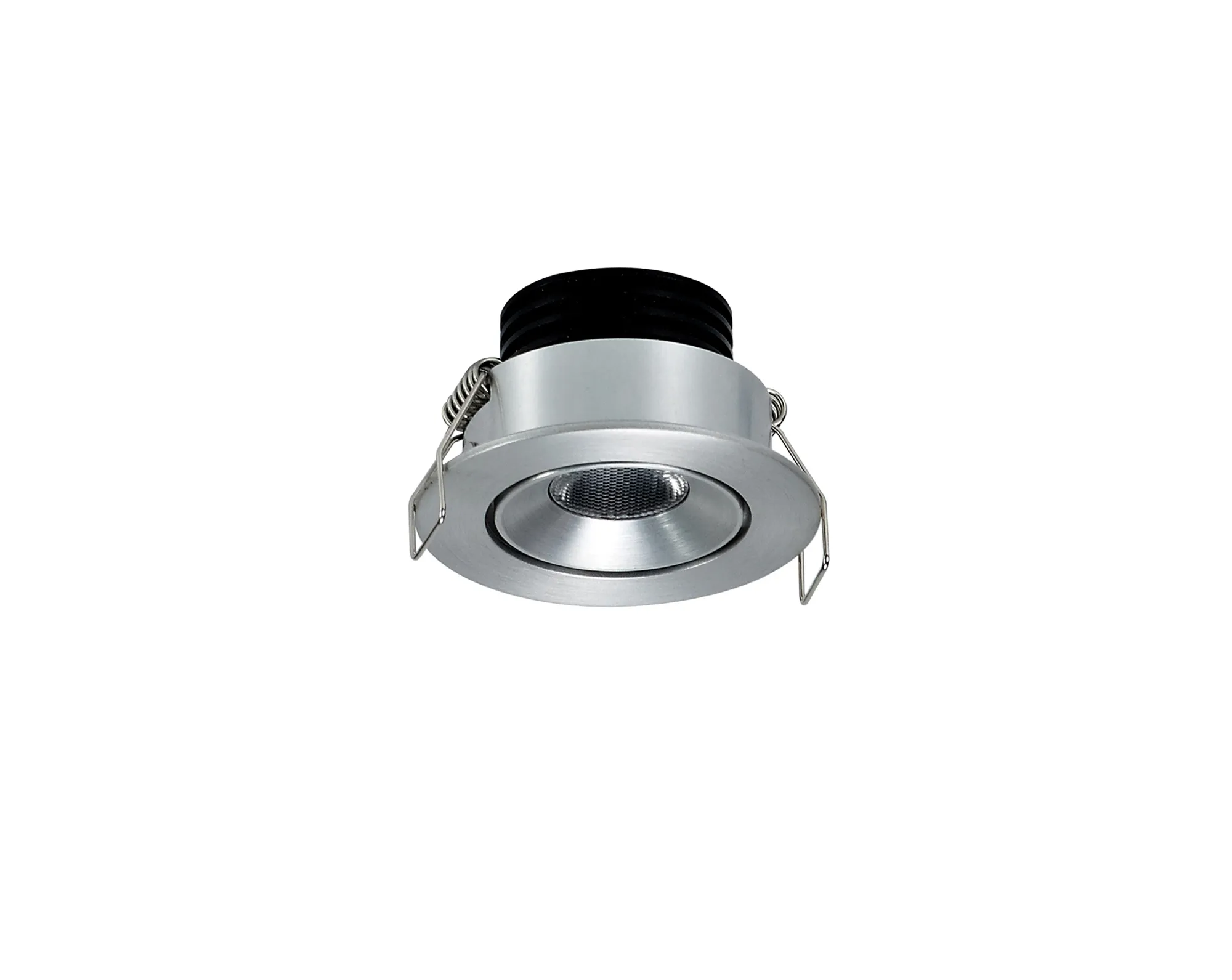 DX200350  Blair A, 3W, 700mA, Brushed Aluminium Adj. Recessed Downlight, Cut Out 45mm, 15° Tilt, lm, 25° Deg, 3000K, IP20, DRIVER NOT INC., 5yrs Warranty